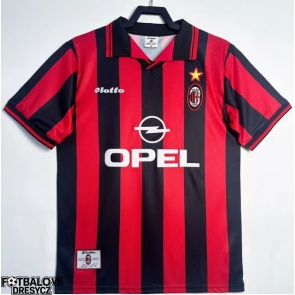 AC Milan 1997-1998 Retro Domácí Dres Krátký Rukáv